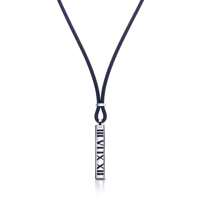 tiffany atlas tag pendant rubber cord